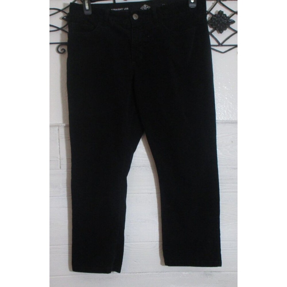 ST. John's Bay Women's Corduroy Capri Pants Size 12P Black